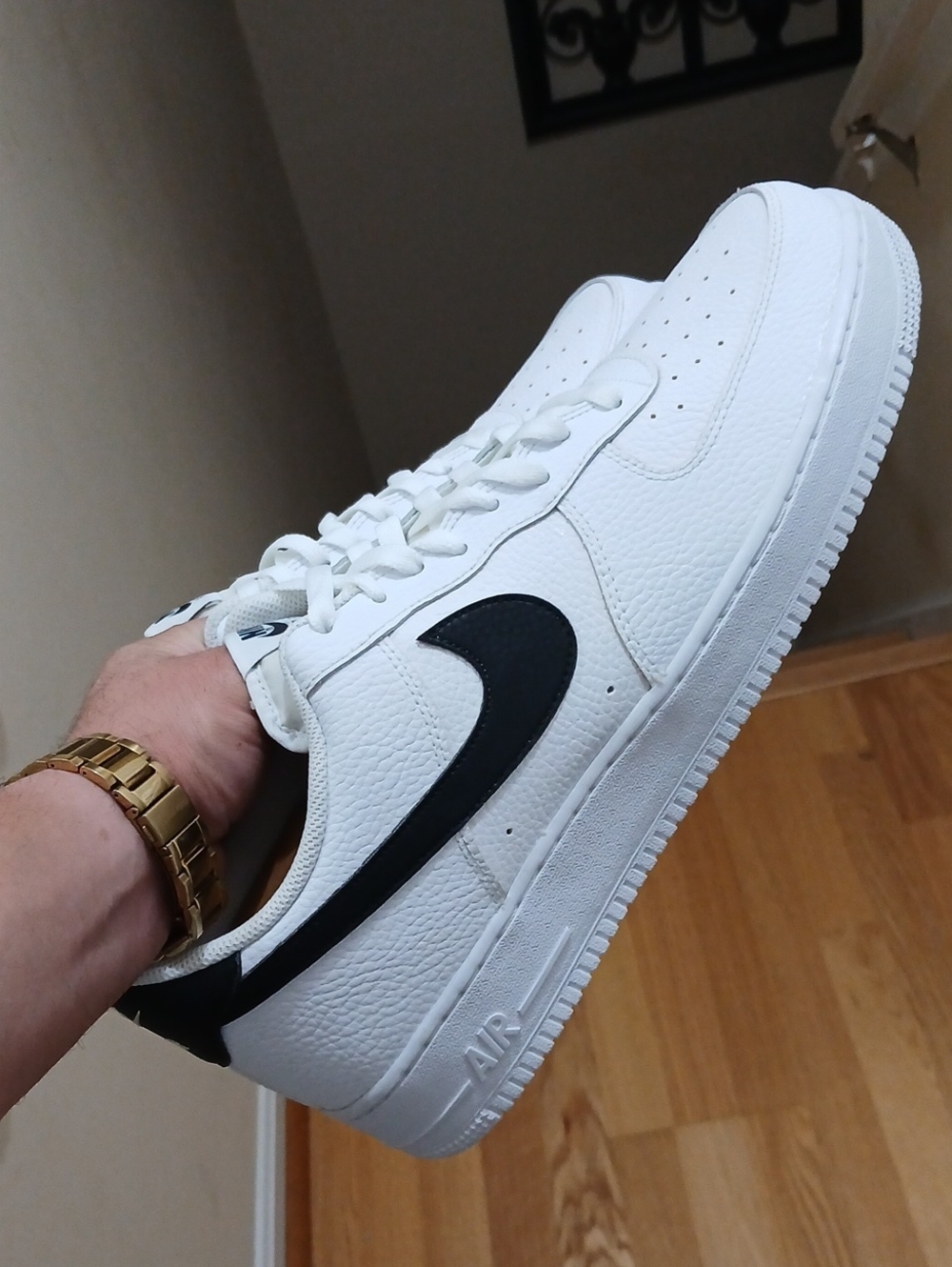 Nike Air Force 1 07 Low Pebbled Leather Streetwear Shoes Size 15 for Men